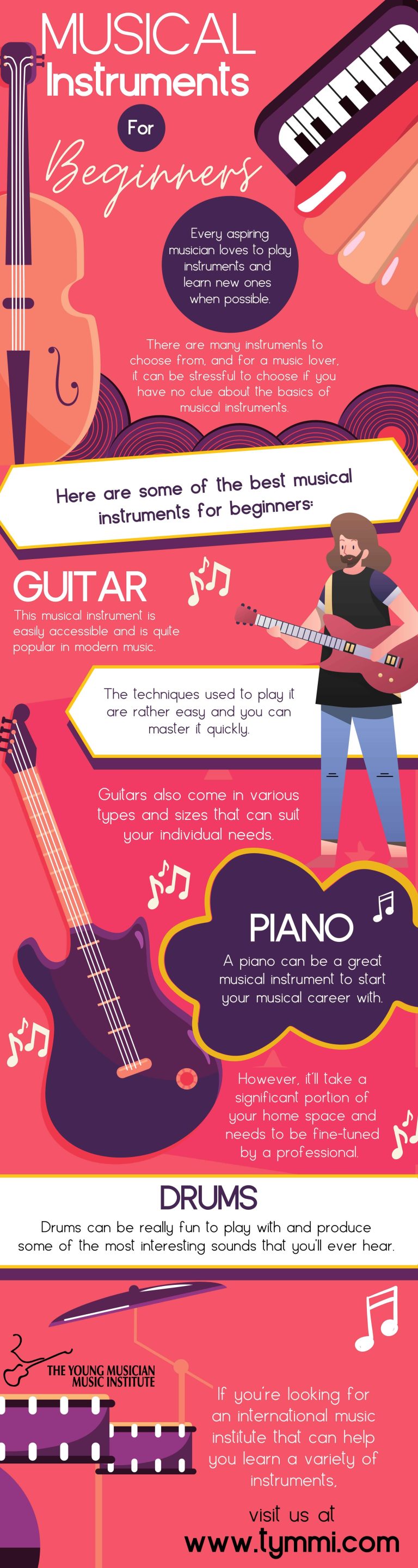 Musical Instruments For Beginners - Infographic